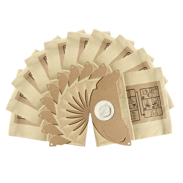 10pcs Vacuum Cleaner Dust Filter Paper Bag For Karcher Wd2250 A2004 A2054  Mv2 Robot Vacuum Cleaner Parts Replacement Dust Bags - Vacuum Cleaner Parts  - AliExpress